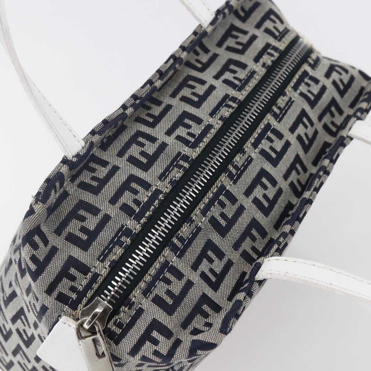 Fendi Vintage Top Handle Bag Zucchino, NAVY, CANVAS, Tote bag