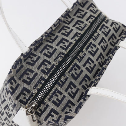Fendi Vintage Top Handle Bag Zucchino, NAVY, CANVAS, Tote bag