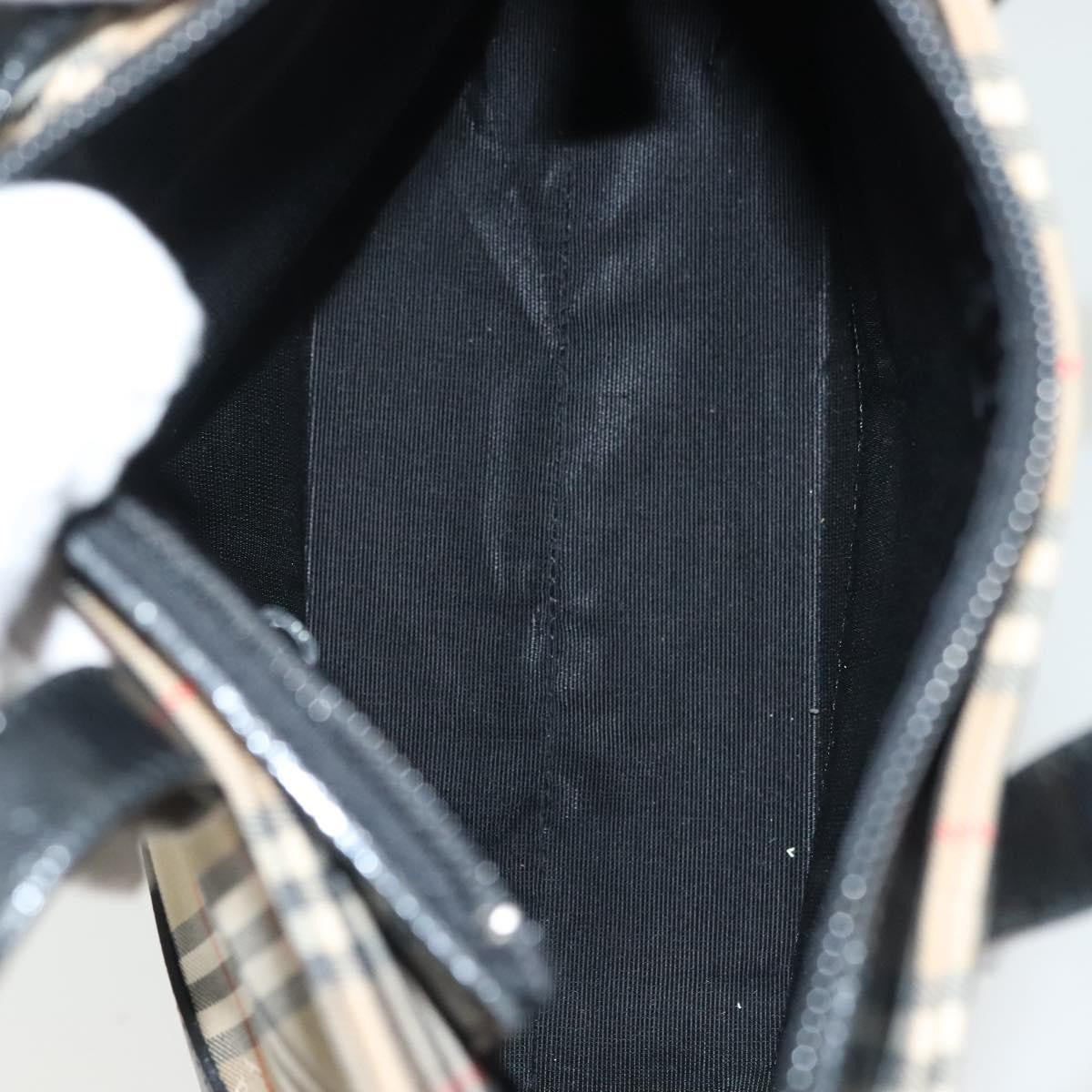 Burberry Nova Handbag Check Pattern, BEIGE, CANVAS, Handbag