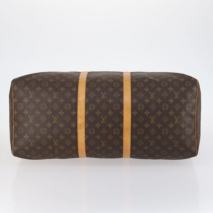 Louis Vuitton Keepall Bag Monogram Canvas, BROWN, CANVAS, Travel bag