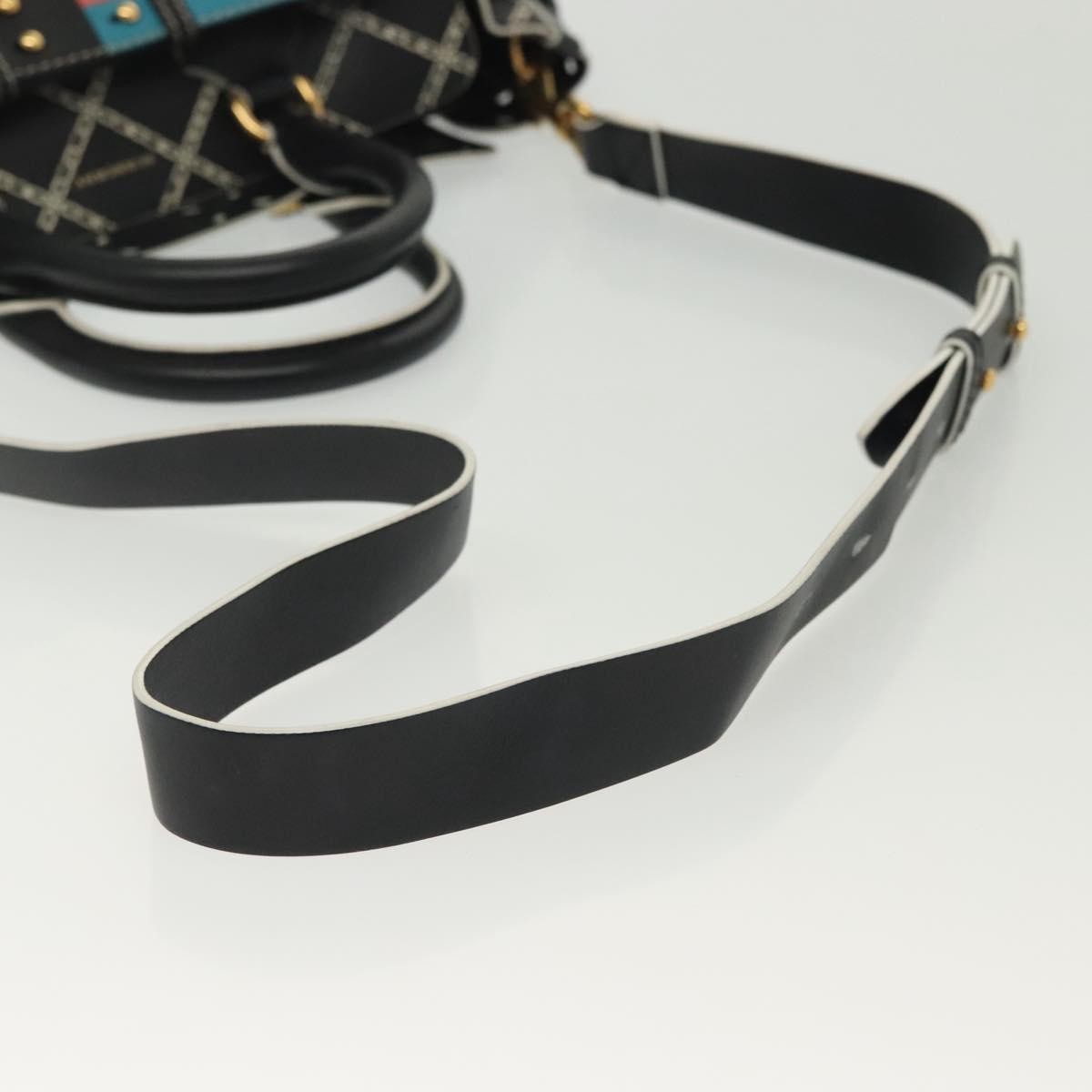 Burberry Belt Tote Perforated Leather, BLACK, LEATHER, Tote bag