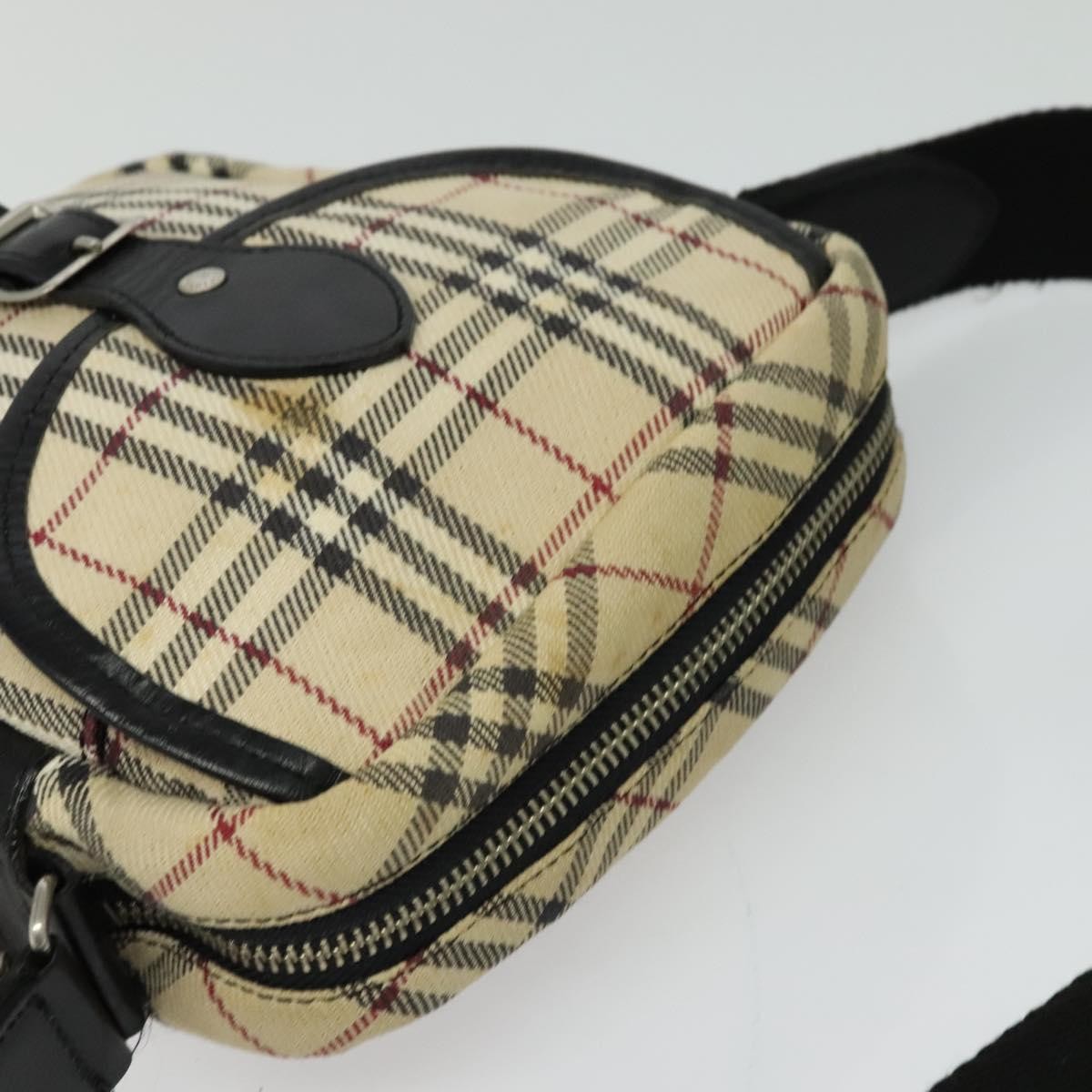 Burberry Nova Check Blue Label Canvas, BEIGE, CANVAS, Shoulder bag