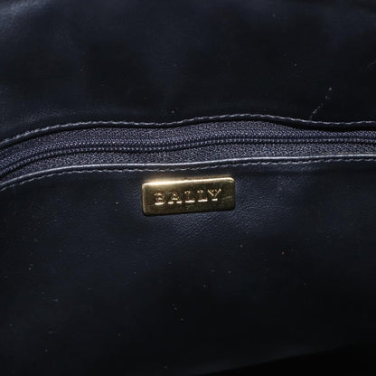 Bally Vintage Chain Shoulder Bag Quilted Leather, NAVY, LEATHER, Shoulder bag