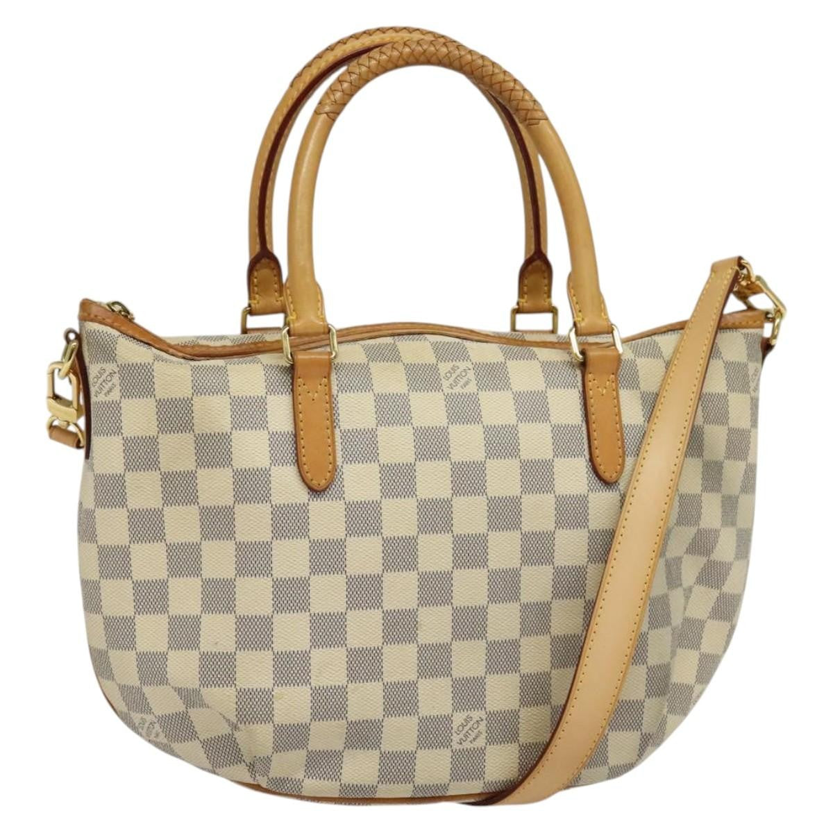 Louis Vuitton Riviera Handbag Damier, WHITE, CANVAS, Tote bag