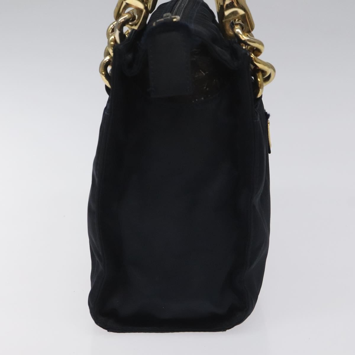 Prada Metal Handles Tote Tessuto, NAVY, NYLON, Handbag