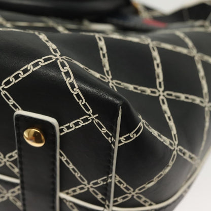 Burberry Belt Tote Perforated Leather, BLACK, LEATHER, Tote bag