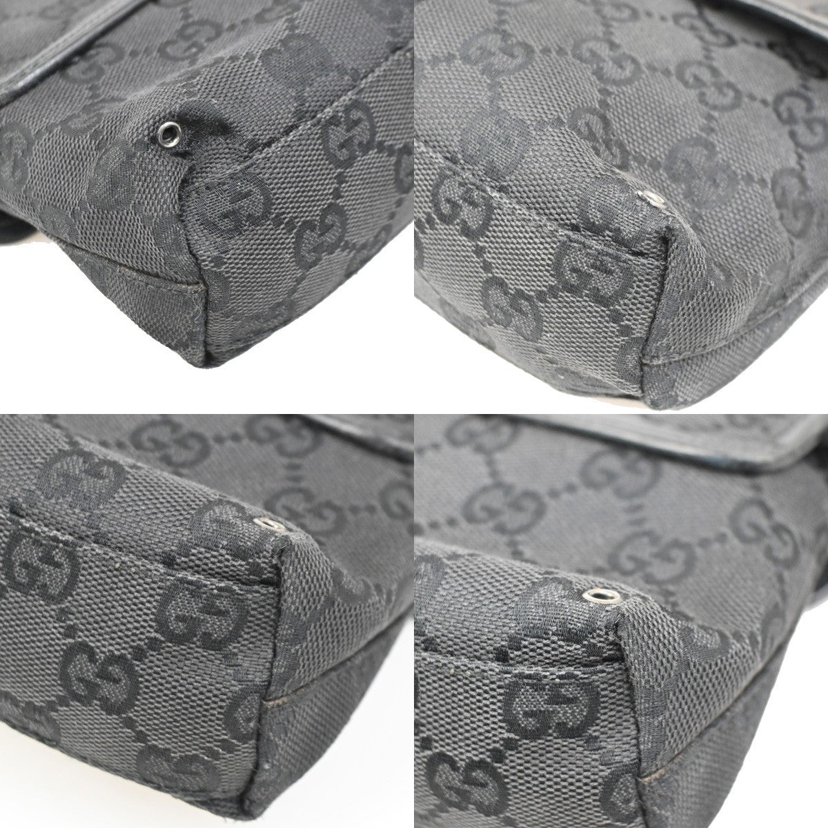 Gucci Vintage Jackie Waist Bag GG Canvas, BLACK, CANVAS, Shoulder bag