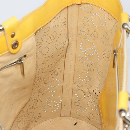 Chanel CC No.5 Shopping Tote Perforated Patent, YELLOW, PATENT_LEATHER, Tote bag