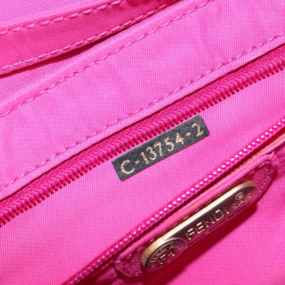 Fendi Top Handle Flap Bag Nylon, PINK, NYLON, Handbag