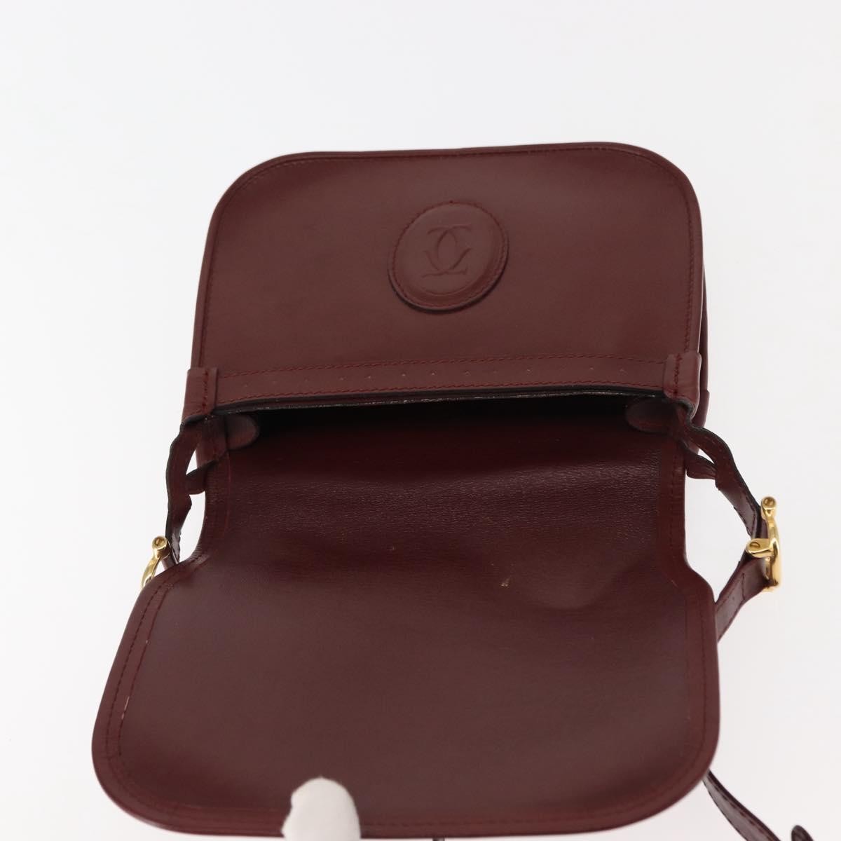 cartier Must de Cartier Shoulder Bag Leather, BURGUNDY, LEATHER, Shoulder bag