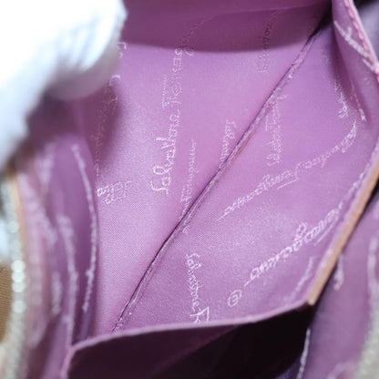 Salvatore Ferragamo Gancini Shoulder Bag Suede, BEIGE, SUEDE, Shoulder bag