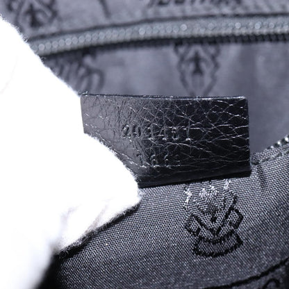 Gucci Front Zip Messenger Leather, BLACK, LEATHER, Shoulder bag