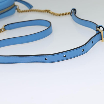 Versace Medusa Icon Front Slip Pocket Camera Bag Quilted Leather, BLUE, LEATHER, Crossbody bag