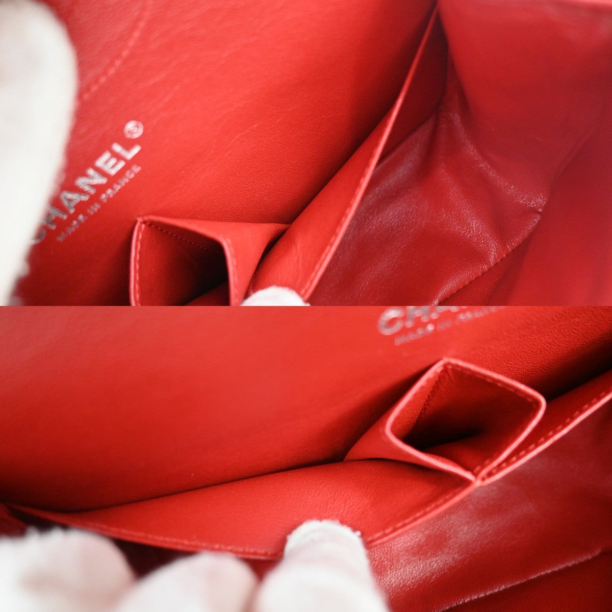 Chanel Reissue 2.55 Flap Bag Quilted Suede with Metallic Calfskin, RED, SUEDE, Shoulder bag