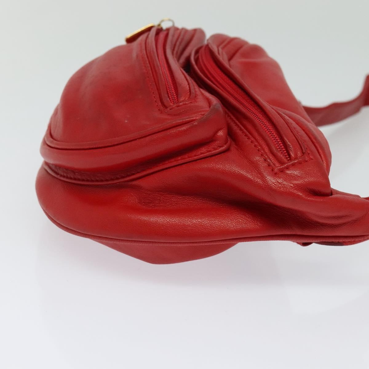 Gucci Waist Bag Leather, RED, LEATHER, Shoulder bag