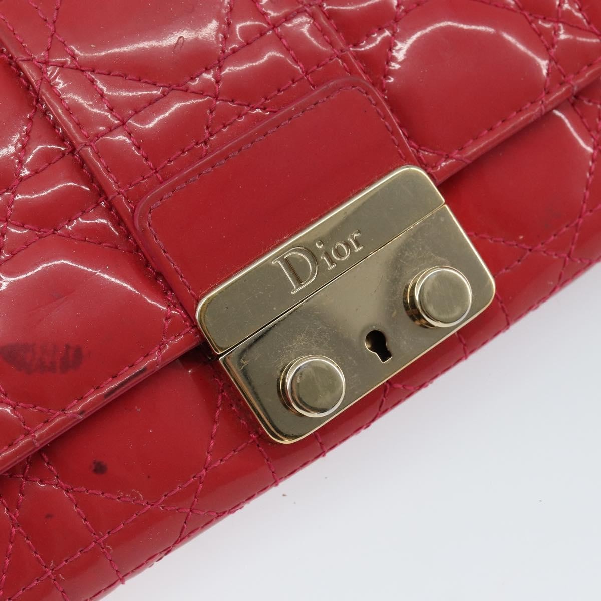 Christian Dior New Lock Pouch Cannage Quilt Patent, PINK, PATENT_LEATHER, Clutche & pouche