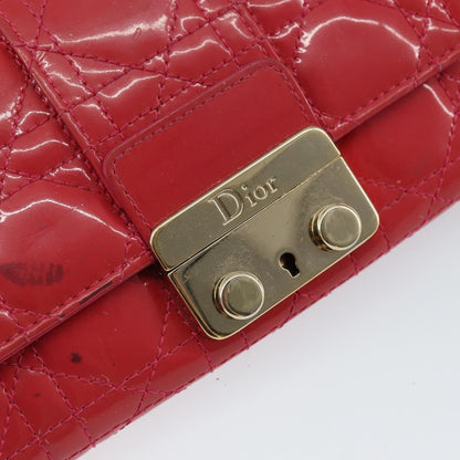 Christian Dior New Lock Pouch Cannage Quilt Patent, PINK, PATENT_LEATHER, Clutche & pouche