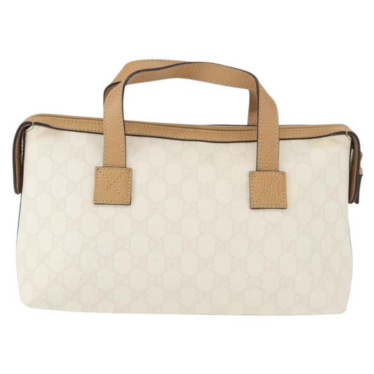 Gucci Vintage Handbag Canvas, White, PVC, Handbag