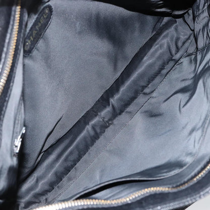 Chanel Vintage Logo Tote Caviar, BLACK, LEATHER, Tote bag