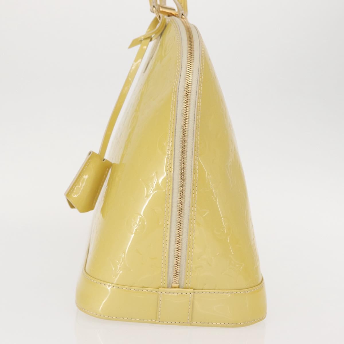 Louis Vuitton Alma Handbag Monogram Vernis, YELLOW, PATENT_LEATHER, Handbag