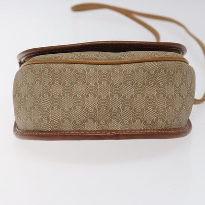 Celine Vintage Macadam Shoulder Bag Canvas, BEIGE, CANVAS, Shoulder bag