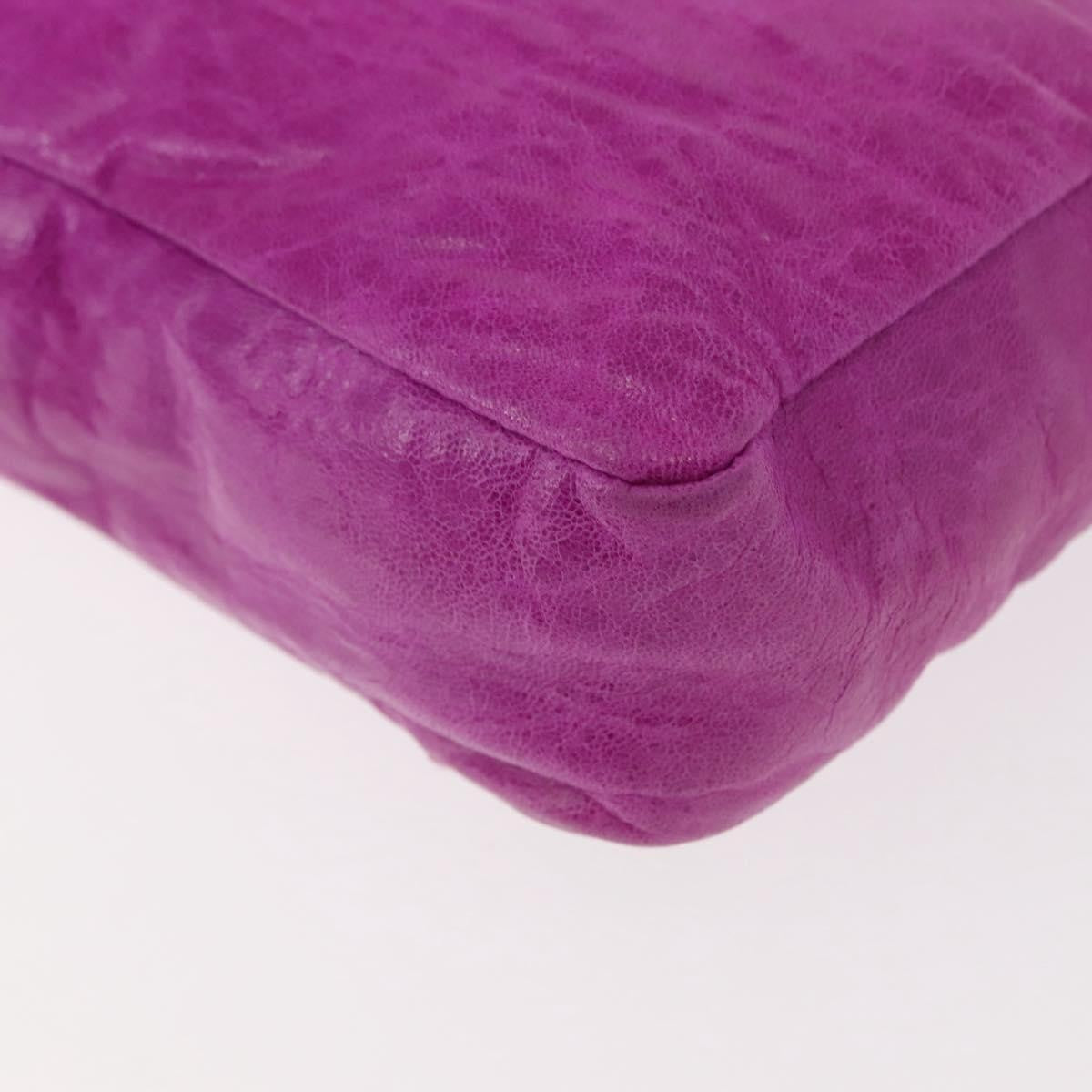 Balenciaga Classic Studs Cosmetic Pouch Leather, PURPLE, LEATHER, Clutche & pouche