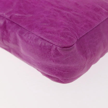 Balenciaga Classic Studs Cosmetic Pouch Leather, PURPLE, LEATHER, Clutche & pouche