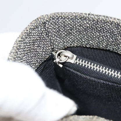 Chanel Vintage Chocolate Bar Metal Ring Tote Quilted Canvas, GRAY, CANVAS, Handbag