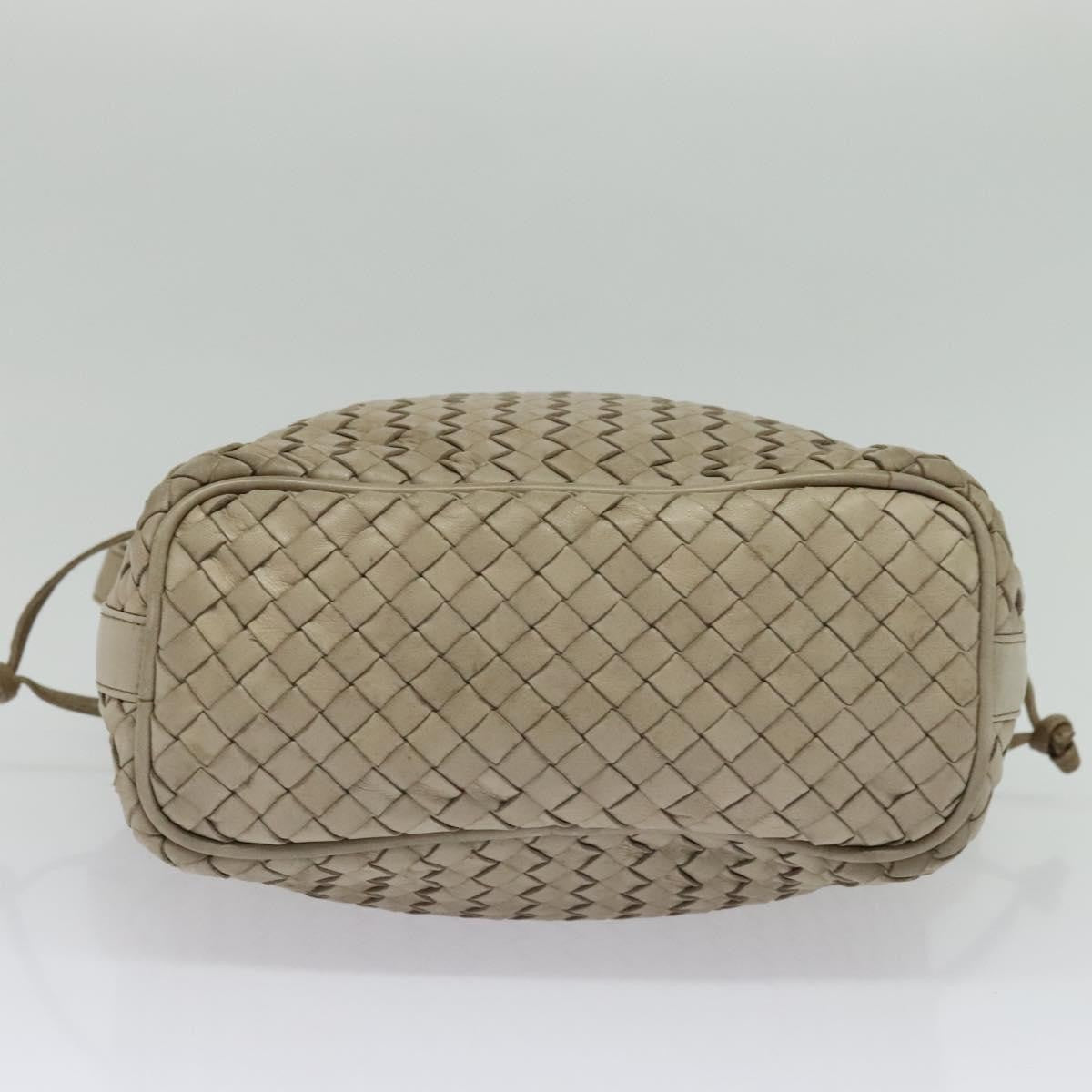 Bottega Veneta Drawstring Shoulder Bag Intrecciato Nappa, BEIGE, LEATHER, Shoulder bag