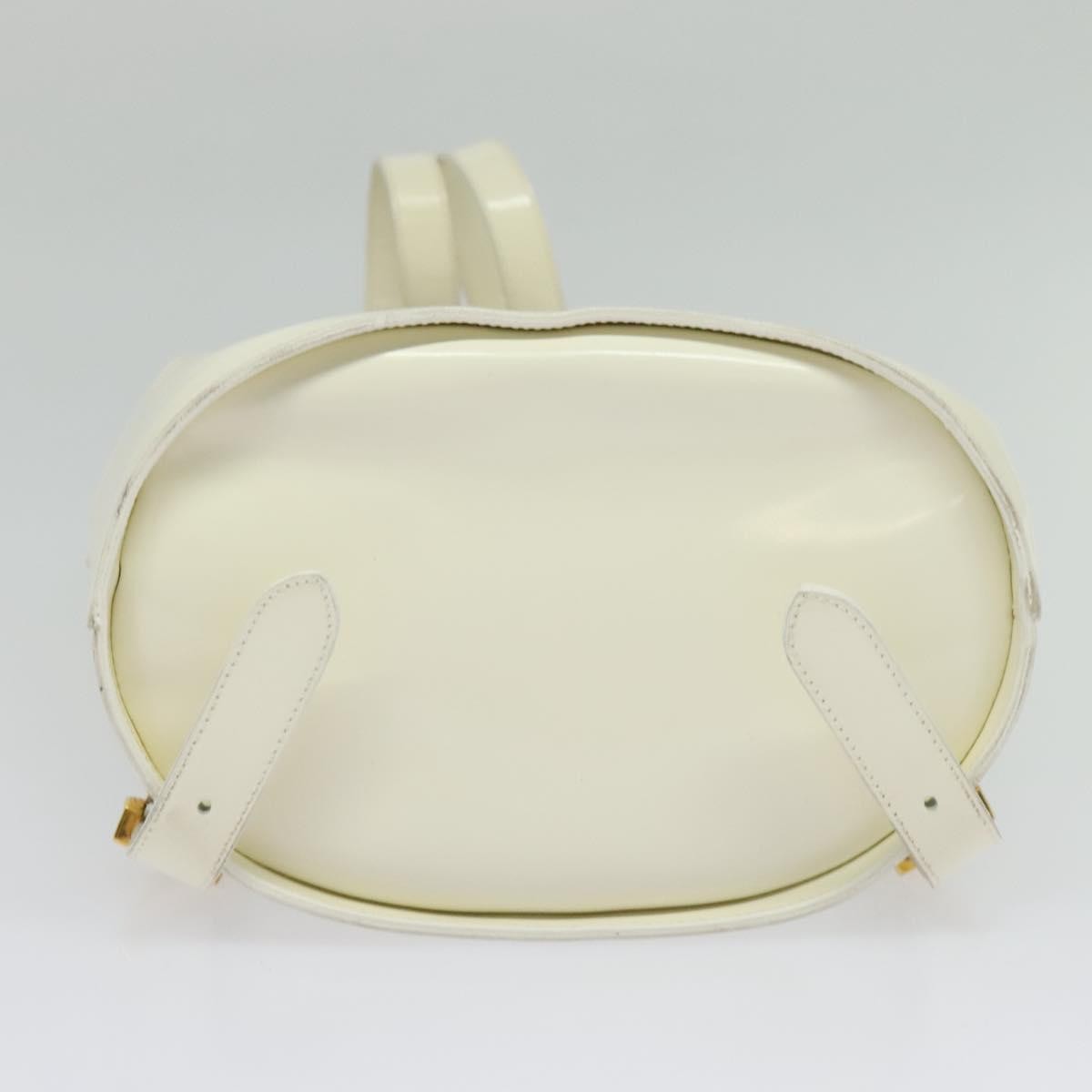 Salvatore Ferragamo Vintage Gancini Backpack Patent Leather, WHITE, PATENT_LEATHER, Backpack