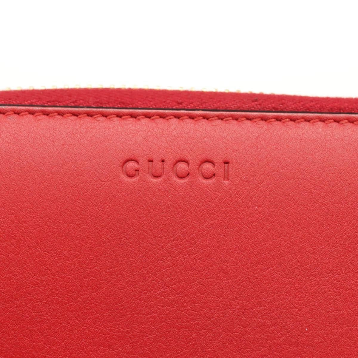 Gucci Bamboo Tassel Zip Organizer Wallet Leather, RED, LEATHER, Wallets