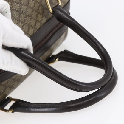 Celine Vintage Duffle Bag Macadam Coated Canvas, BEIGE, CANVAS, Handbag