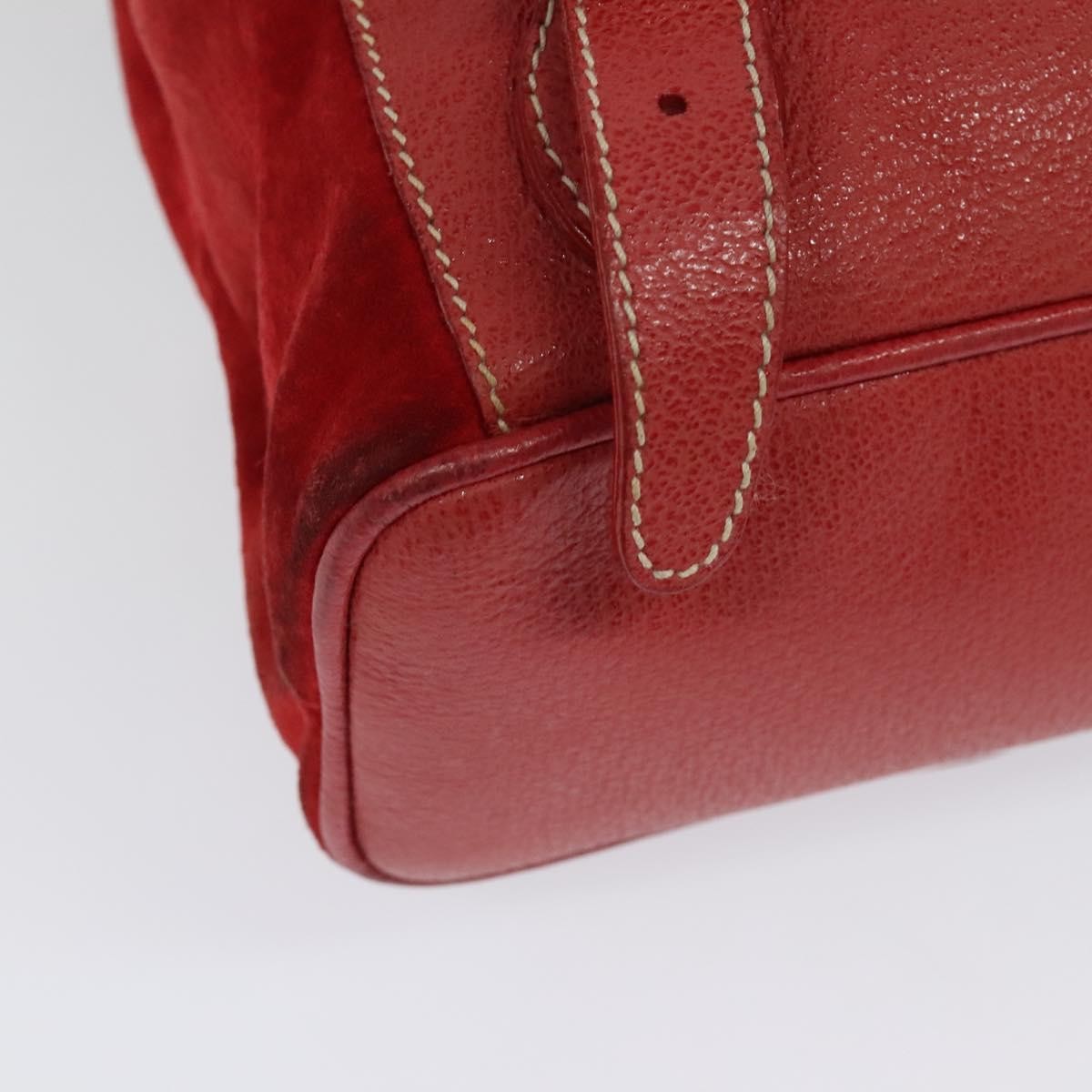 Gucci Bamboo Tassel Backpack Suede, RED, SUEDE, Backpack