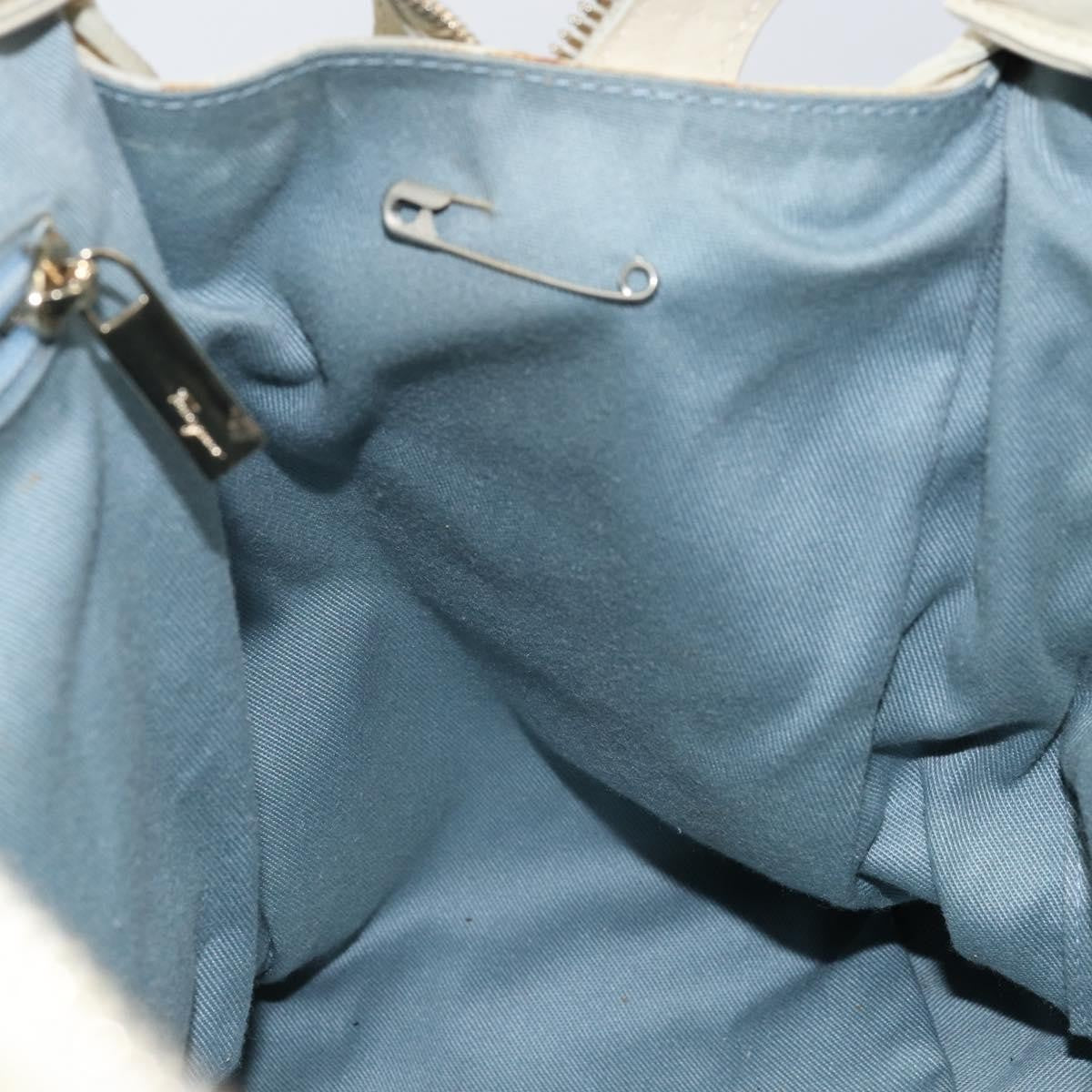 Salvatore Ferragamo Gancini Shoulder Bag Leather, BEIGE, LEATHER, Shoulder bag