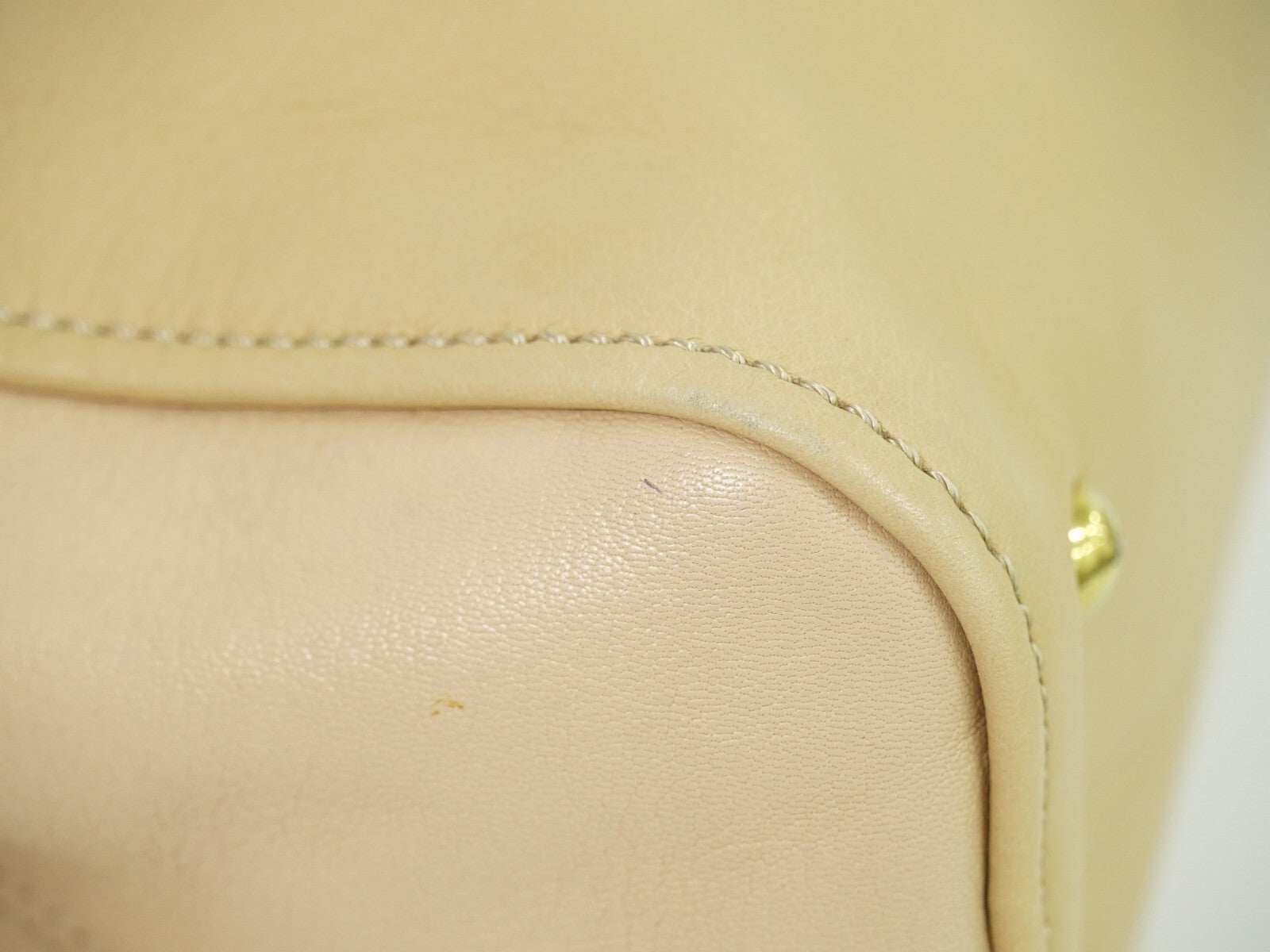 Fendi Chameleon Satchel Leather, BEIGE, LEATHER, Handbag