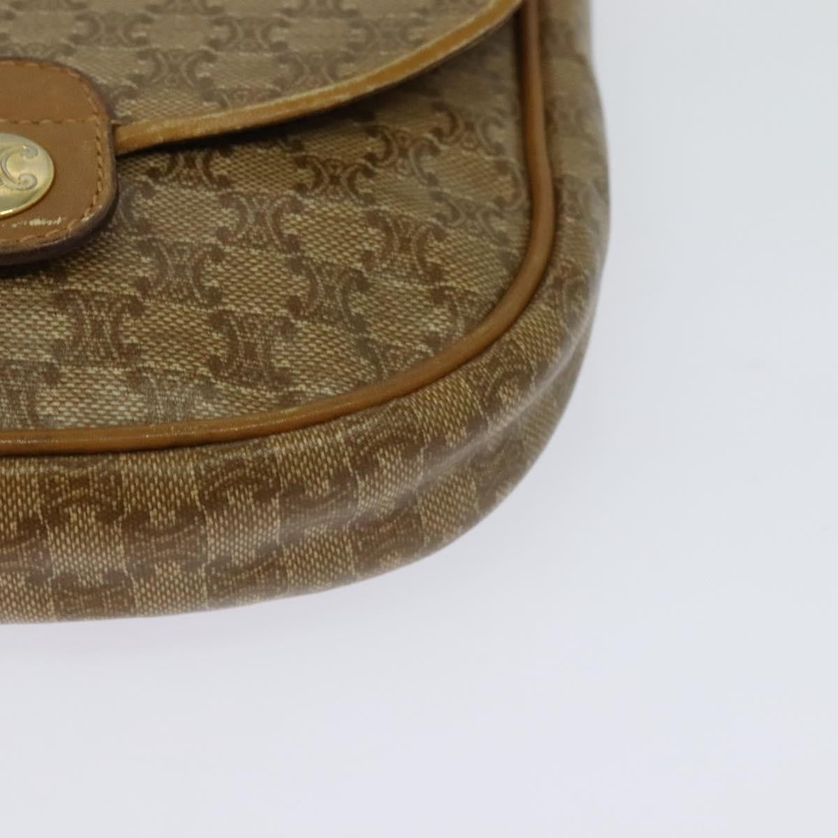 Celine Vintage Macadam Shoulder Bag Canvas, BEIGE, CANVAS, Shoulder bag