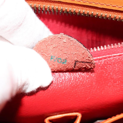 Celine Tote bag Leather, ORANGE, LEATHER, Tote bag