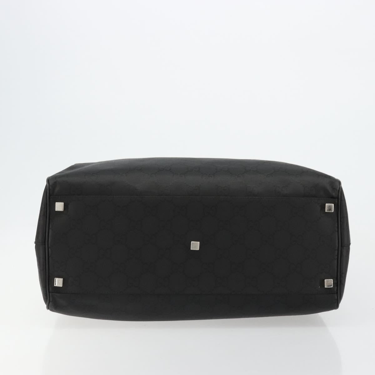 Gucci Duffle Bag Jumbo GG Embossed Leather, Black, PVC, Handbag