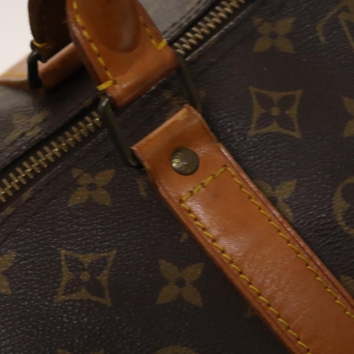 Louis Vuitton Keepall Bag Monogram Canvas, BROWN, CANVAS, Travel bag
