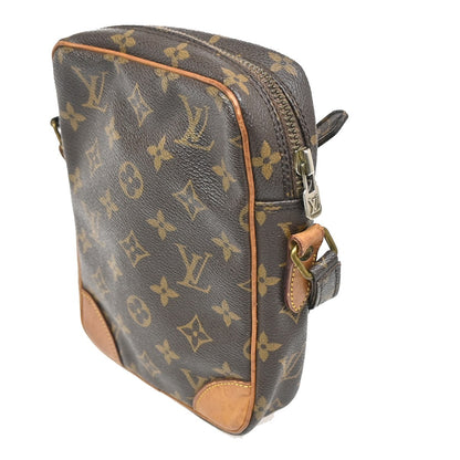Louis Vuitton Danube Handbag Monogram Canvas, BROWN, LEATHER, Shoulder bag