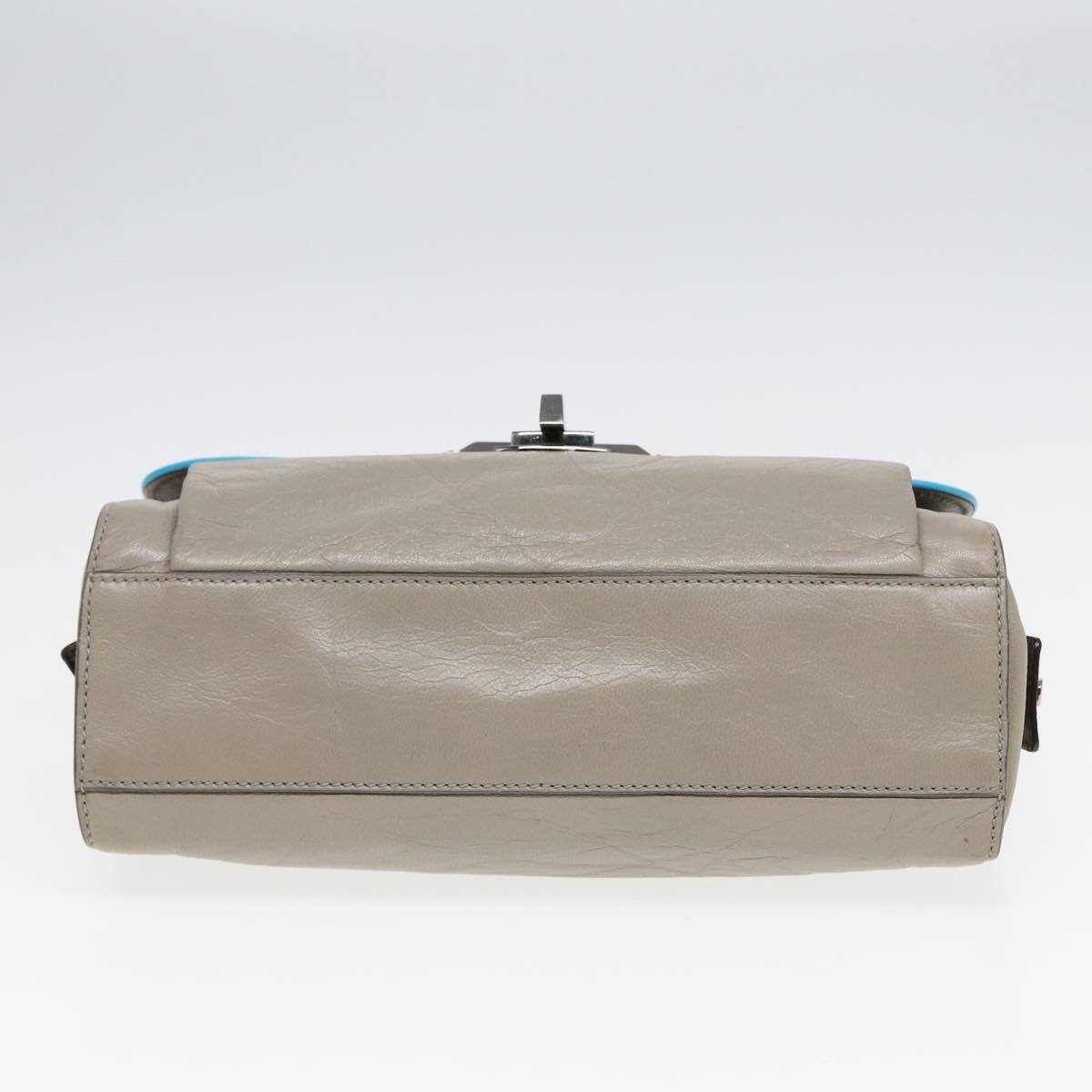 Balenciaga Cherche Midi Chain Shoulder Bag Leather, GRAY, LEATHER, Shoulder bag