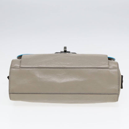 Balenciaga Cherche Midi Chain Shoulder Bag Leather, GRAY, LEATHER, Shoulder bag