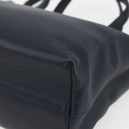 Christian Dior Vintage CD Handbag Leather, NAVY, LEATHER, Handbag