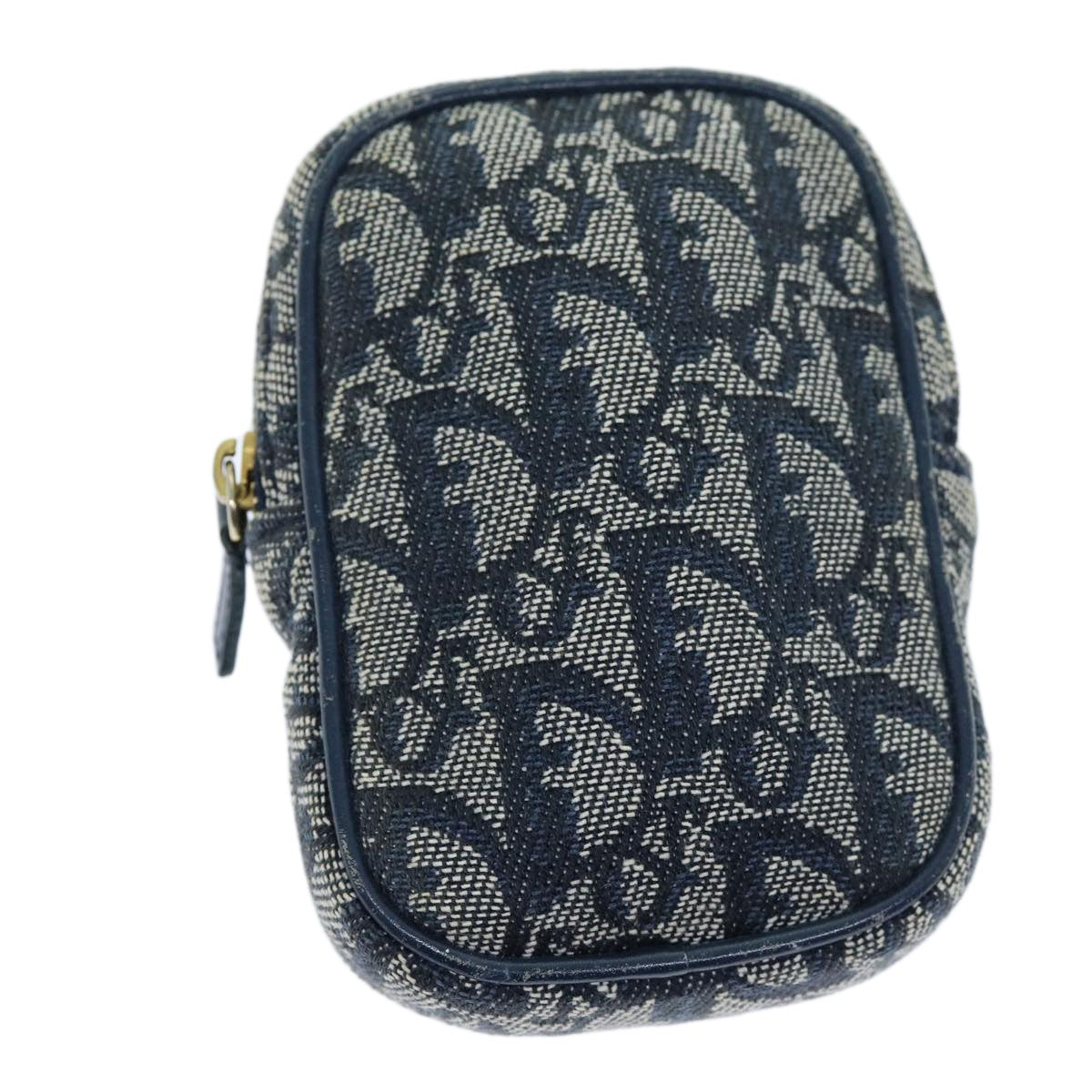 Christian Dior Vintage Trotter Pouch Canvas, NAVY, CANVAS, Clutche & pouche