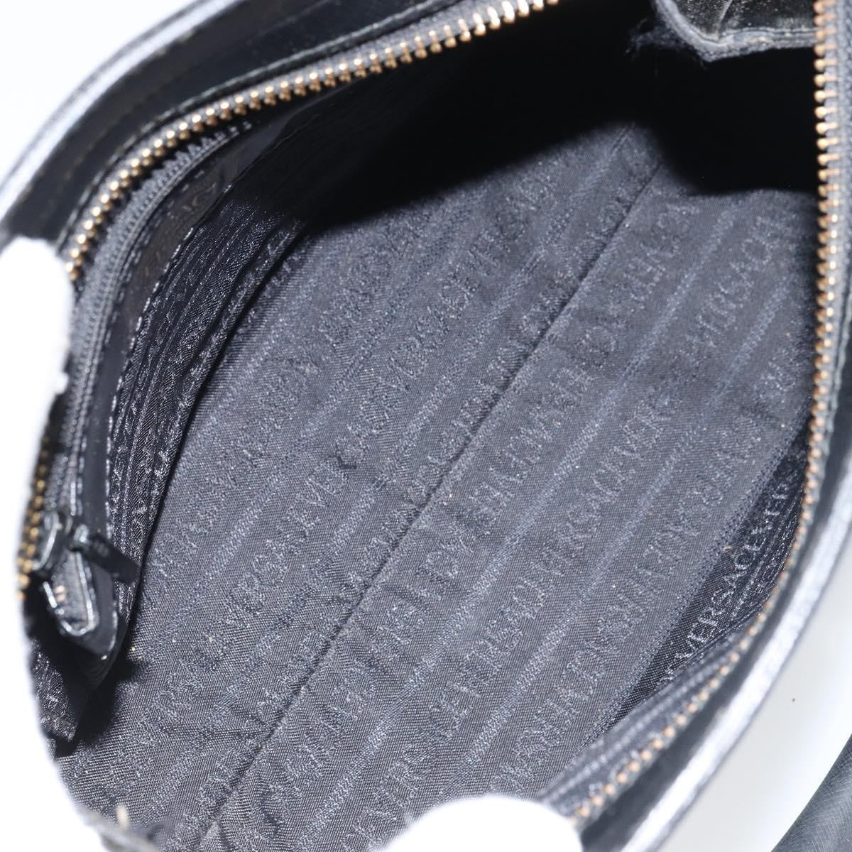 Versace Vintage Handbag Leather, BLACK, LEATHER, Handbag