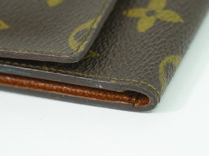 Louis Vuitton Porte Tresor Etui Papiers Wallet Monogram Canvas, BROWN, CANVAS, Card Holders