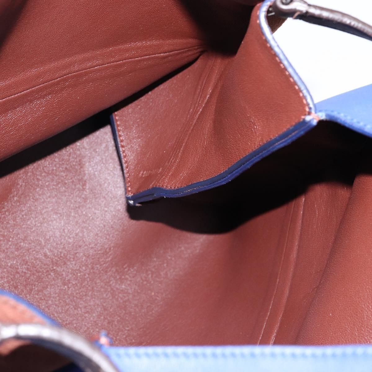 Celine All Soft Bag Leather, BLUE, LEATHER, Handbag