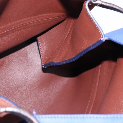 Celine All Soft Bag Leather, BLUE, LEATHER, Handbag