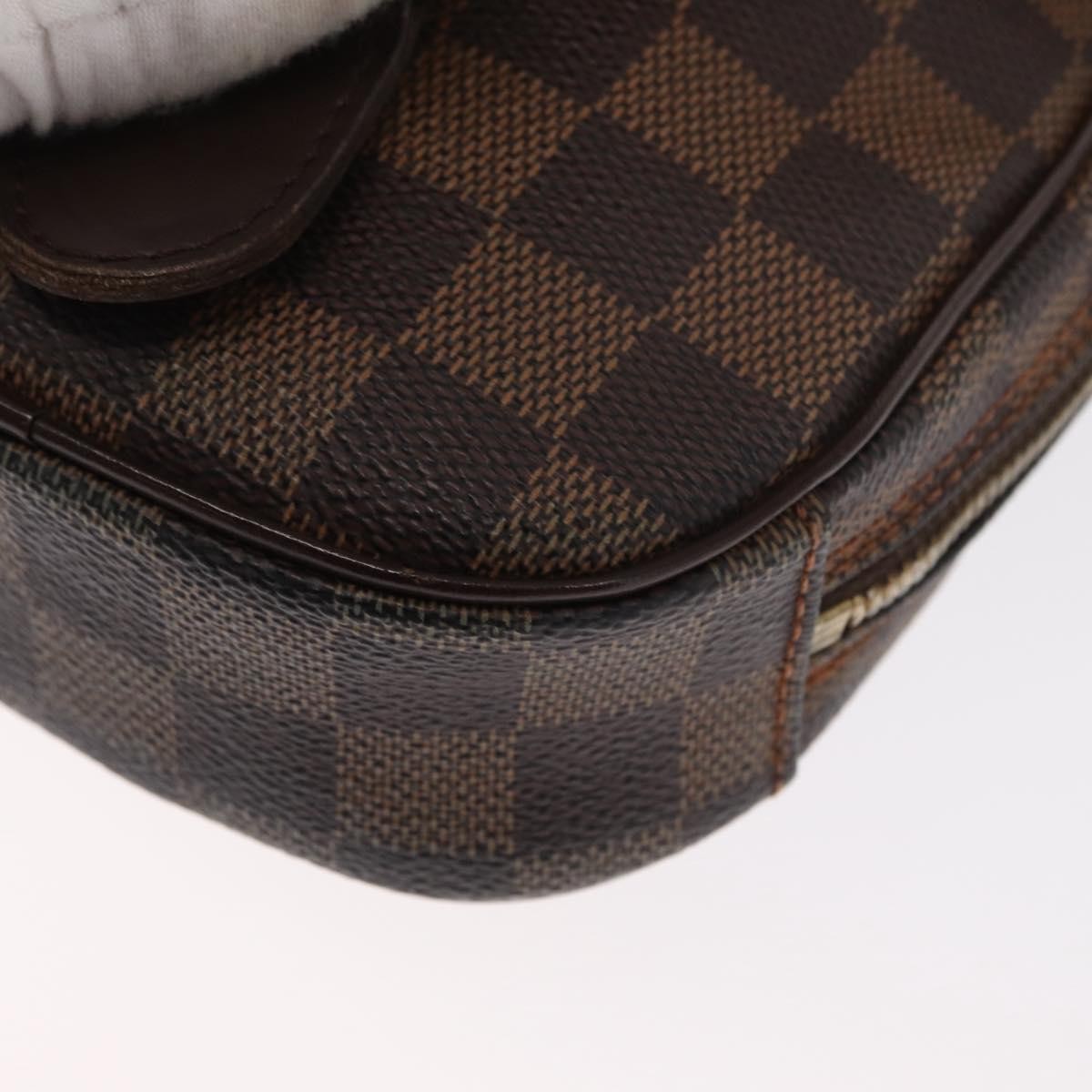 Louis Vuitton Pochette Gange Damier, BROWN, CANVAS, Clutche & pouche