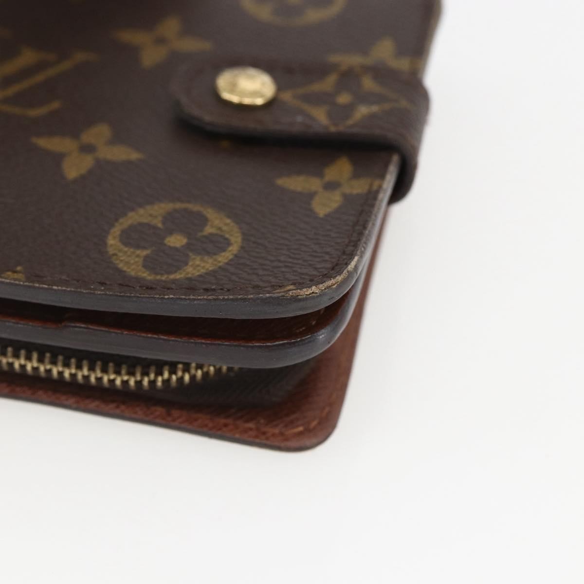 Louis Vuitton Compact Zippe Wallet Monogram Canvas, BROWN, CANVAS, Wallets